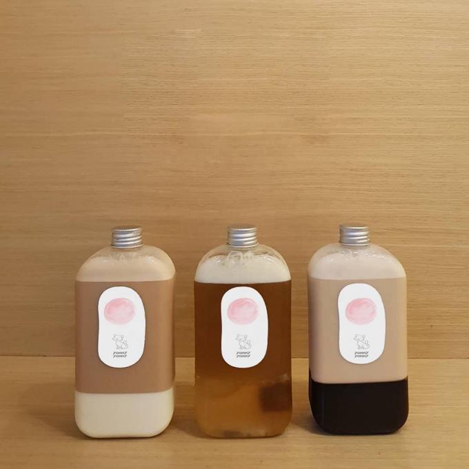 SGS ODMのプラスチック飲料はスムージーのミルクの茶飲むことのための12のOzをびん詰めにする 3