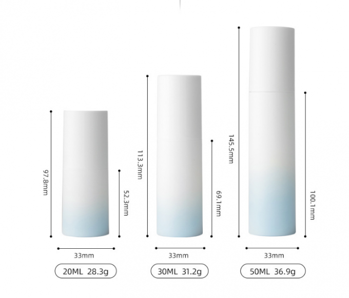 曇らされた空気のないローションはプラスチック化粧品の容器の勾配50g 3.3*14.5cmに吹きかける 4