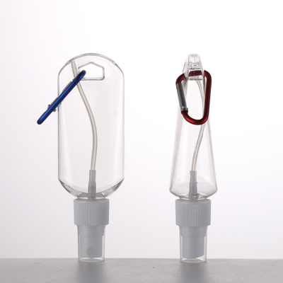 60ml 50ml Alcohol Keychain Spray Bottles Empty Heart Hook PET