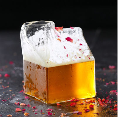 Good price 350ml棒カクテル グラスのびんのために透明な特別なコーヒー鍋のミルク箱のびん オンライン