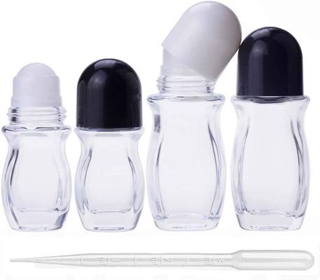 Good price 八角形の香水のローラーのびんのあたりのH6.85in D2.68inガラスの化粧品の容器 オンライン