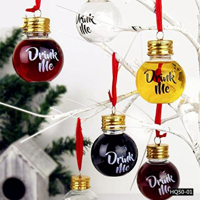 Good price ODMの装飾的なプラスチック飲料は1.7oz球形のプラスチックびんをびん詰めにする オンライン